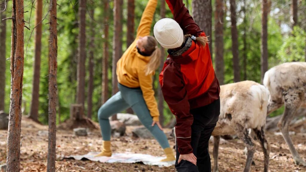 Summer Reindeer Yoga in Rovaniemi – Arctic Wellness at a Reindeer Farm